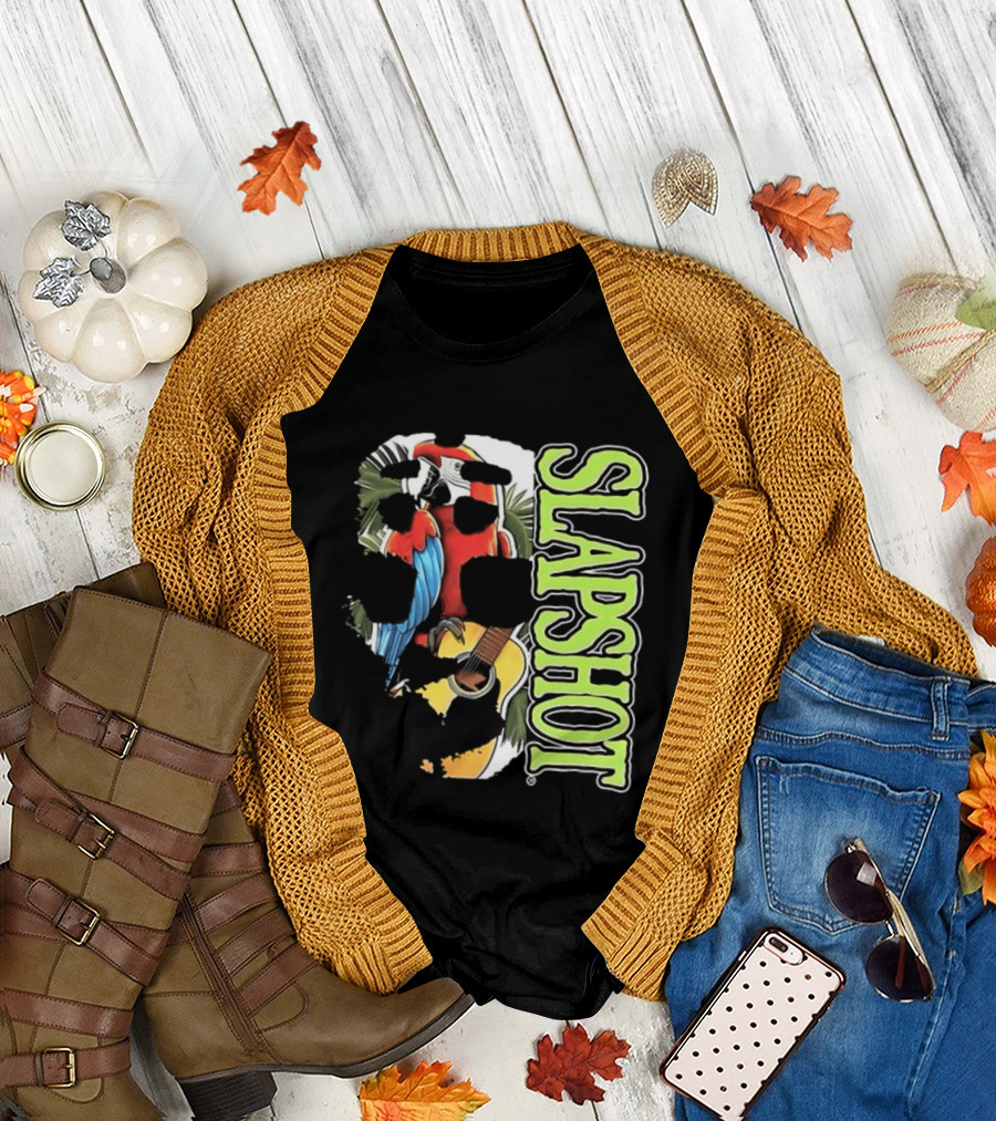 SLAPSHOT Parrot Wasting Away Boston Massachusetts 1985 2026 Two Sided T-Shirt
