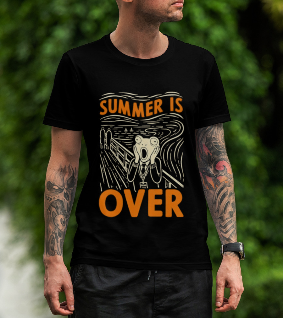 Summer Is Over Frog The Scream Teacher Art Print T-Shirt