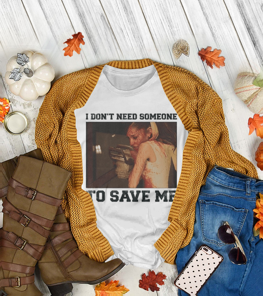 Ariana Grande I Don't Need Someone To Save Me White T-Shirt