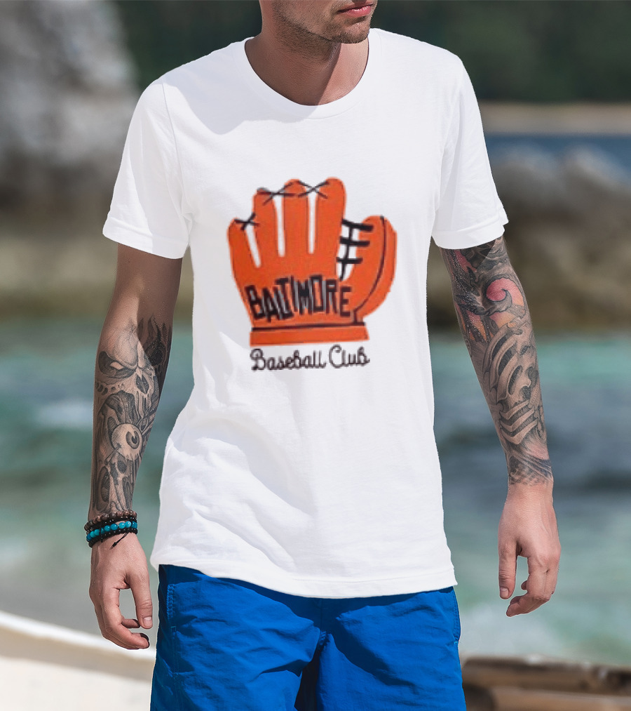 MLB Baltimore Orioles Baseball Club Orange Glove Always Better In Baltimore T-Shirt