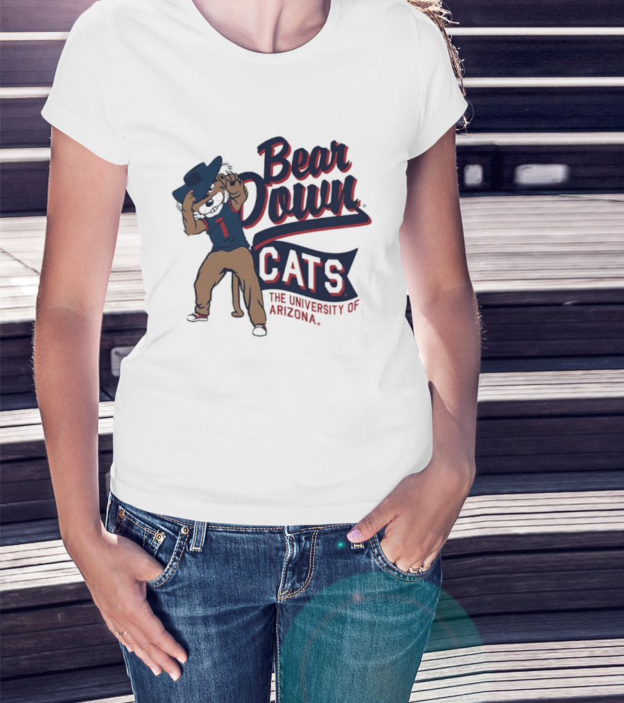 Bear Down Cats University Of Arizona Wildcat Spirit T-Shirt