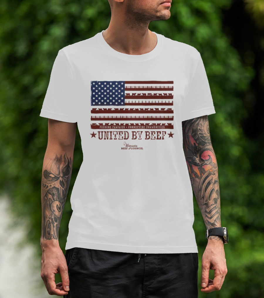 United By Beef Minnesota Beef Council American Flag Stars And Stripes T-Shirt