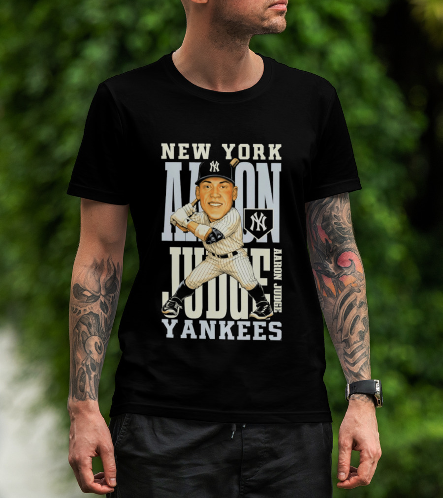 New York Yankees Aaron Judge Baseball Caricature Yankees T-Shirt