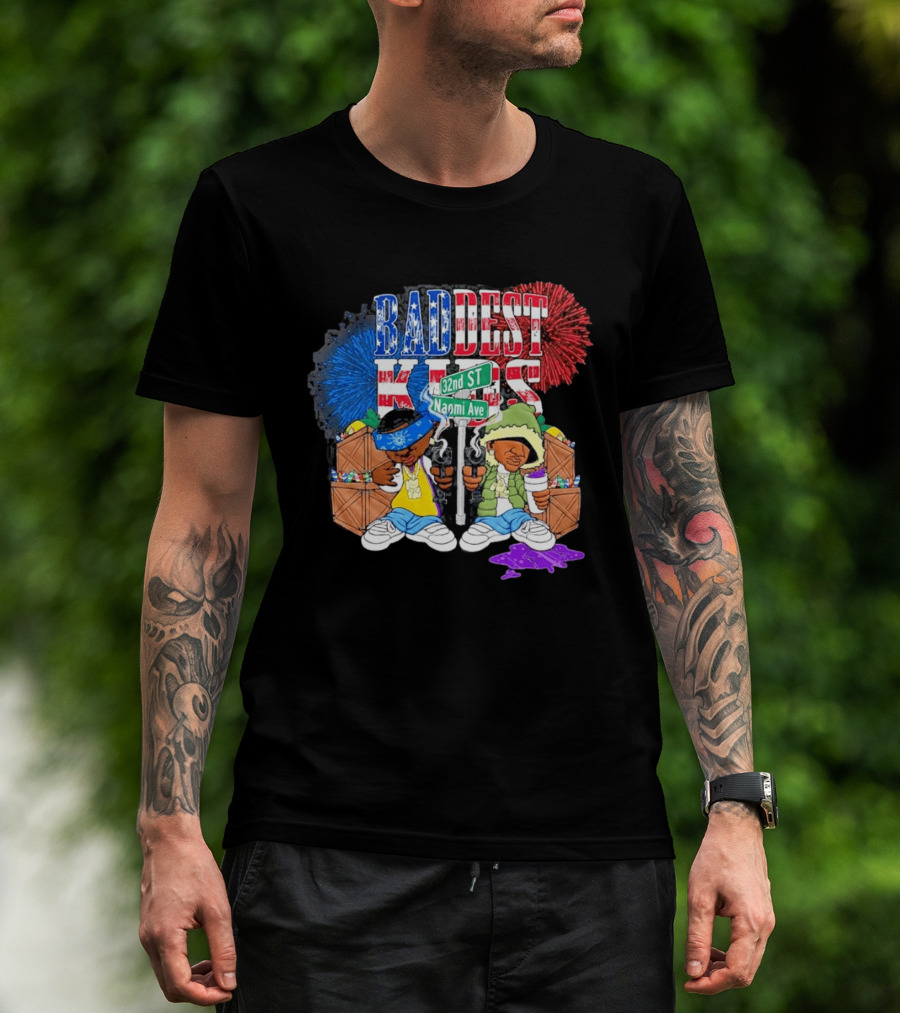 Baddest Kids 32nd St Naomi Ave Streetwear Adam22 Jaden Newman T-Shirt