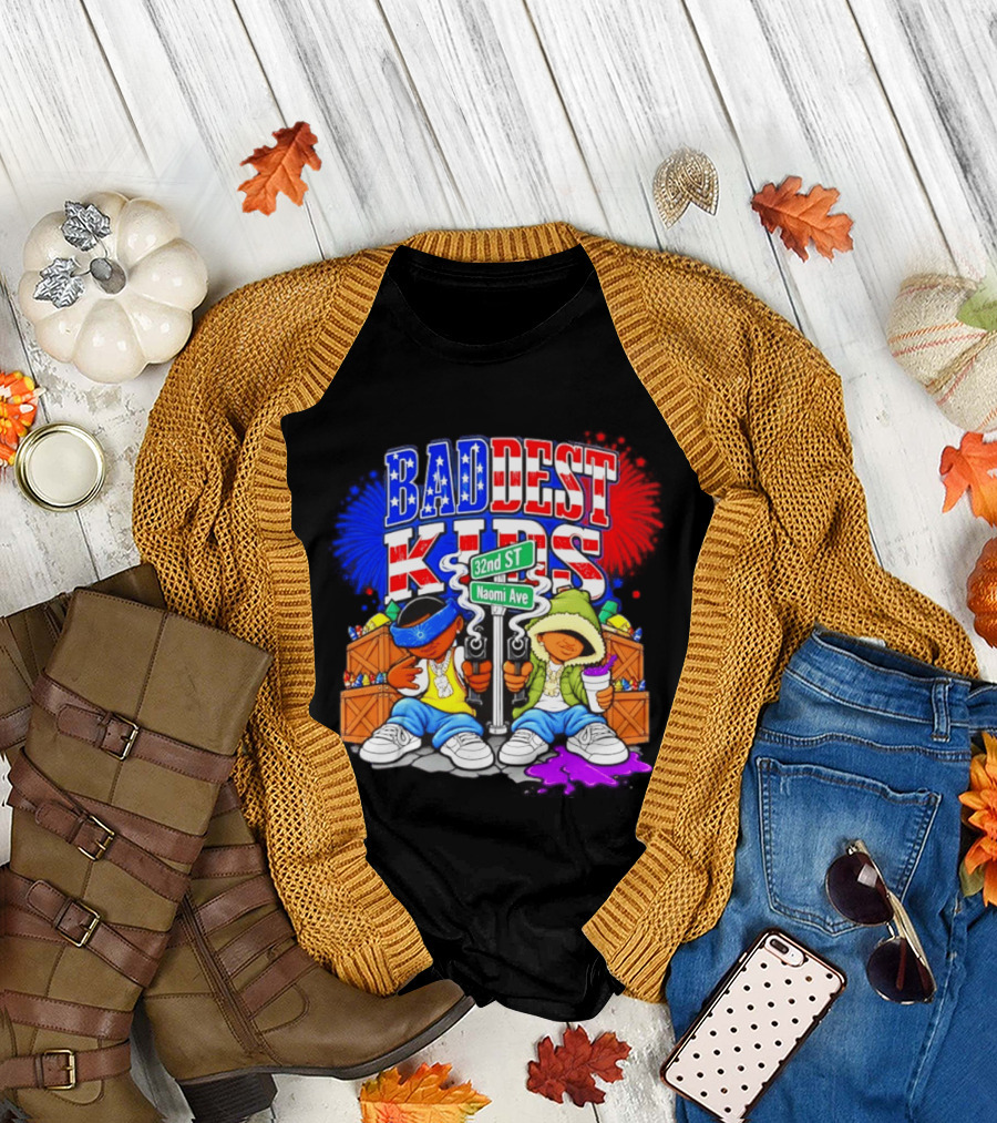 Baddest Kids 32nd St Naomi Ave Streetwear T-Shirt