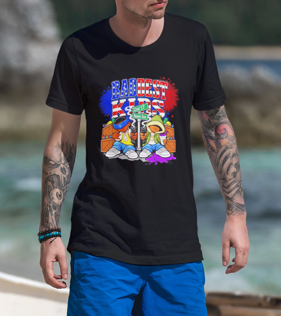 Baddest Kids 32nd St Naomi Ave Streetwear T-Shirt