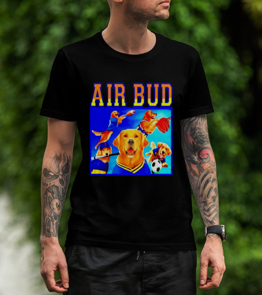 Air Bud Golden Retriever Basketball Football Soccer Sports Collage T-Shirt