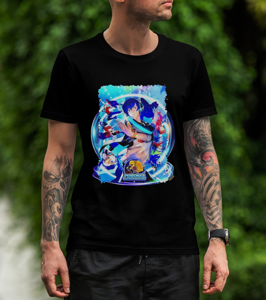 Persona 3 Dancing In Moonlight ATLUS Colorful Character Collage T-Shirt