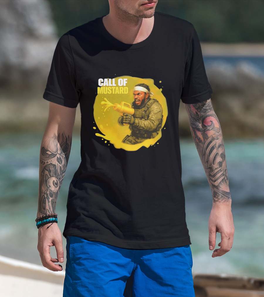 Call Of Mustard Diddy Funny Parody Combat Splash T-Shirt