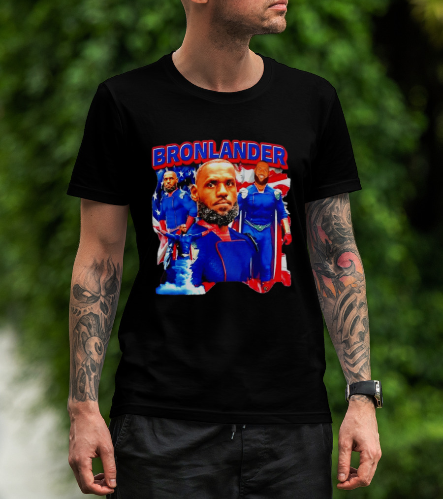 LeBron James Bronlander Basketball Superhero Fusion T-Shirt
