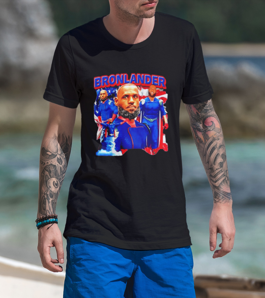 LeBron James Bronlander Basketball Superhero Fusion T-Shirt