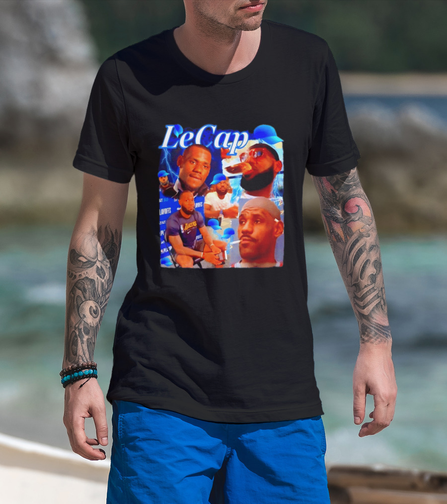 LeBron James LeCap Lakers Playoffs Meme T-Shirt