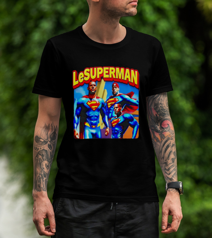 LeBron James LeSuperman Philadelphia 76ers Superhero T-Shirt