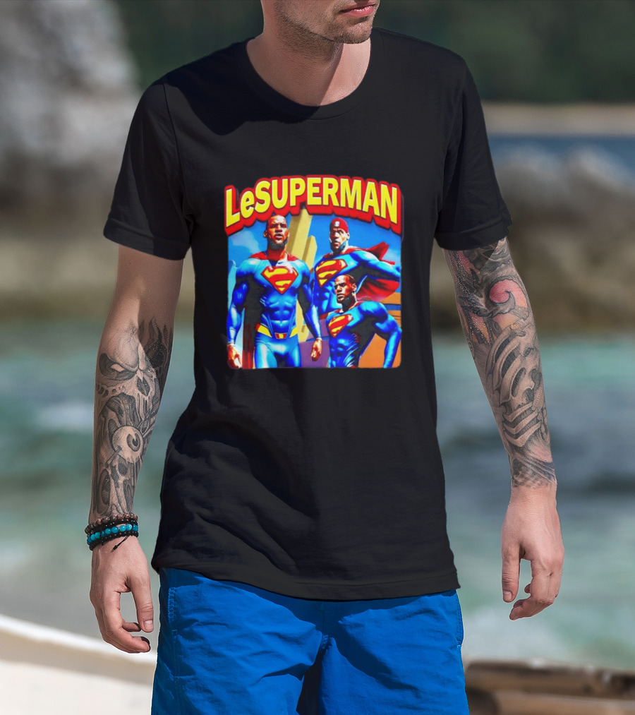 LeBron James LeSuperman Philadelphia 76ers Superhero T-Shirt