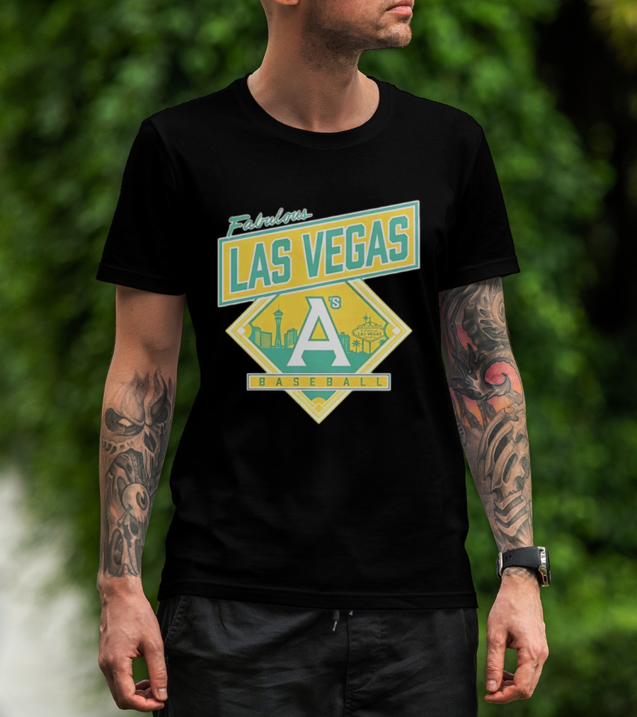 Fabulous Las Vegas A's Baseball 2026 Skyline T-Shirt