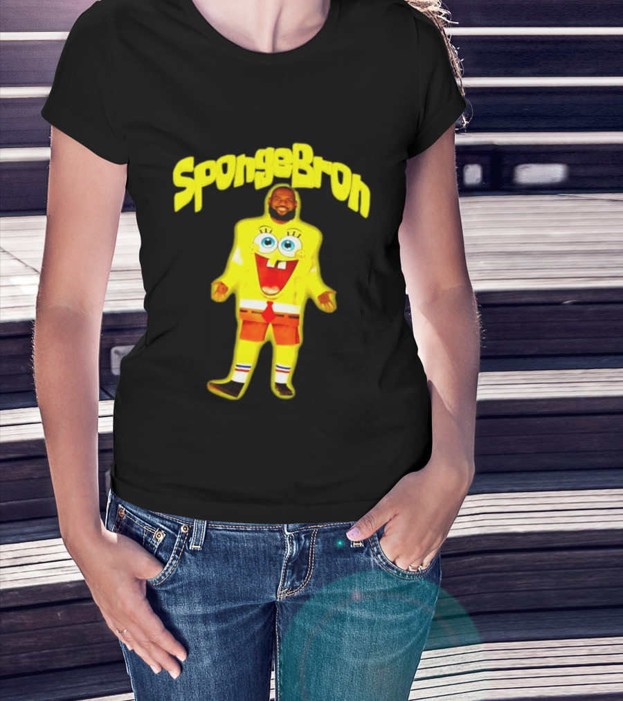 SpongeBron LeBron James Los Angeles Lakers T-Shirt