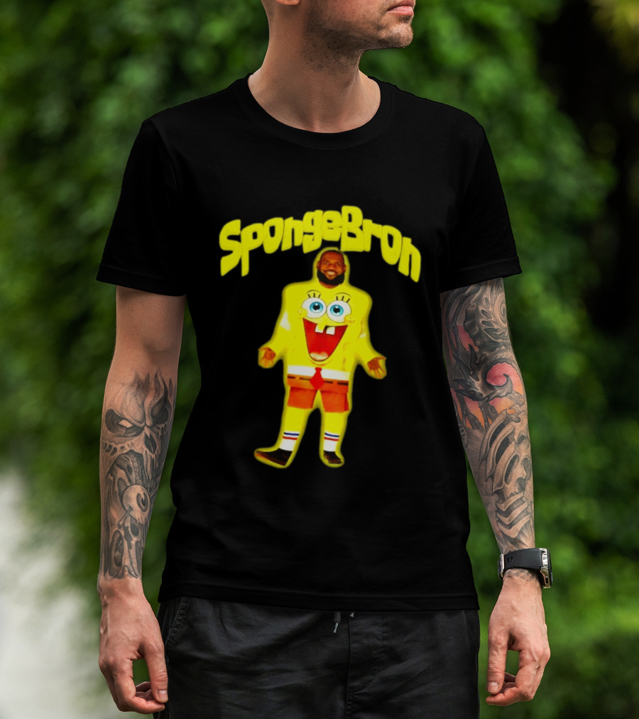 SpongeBron LeBron James Los Angeles Lakers T-Shirt