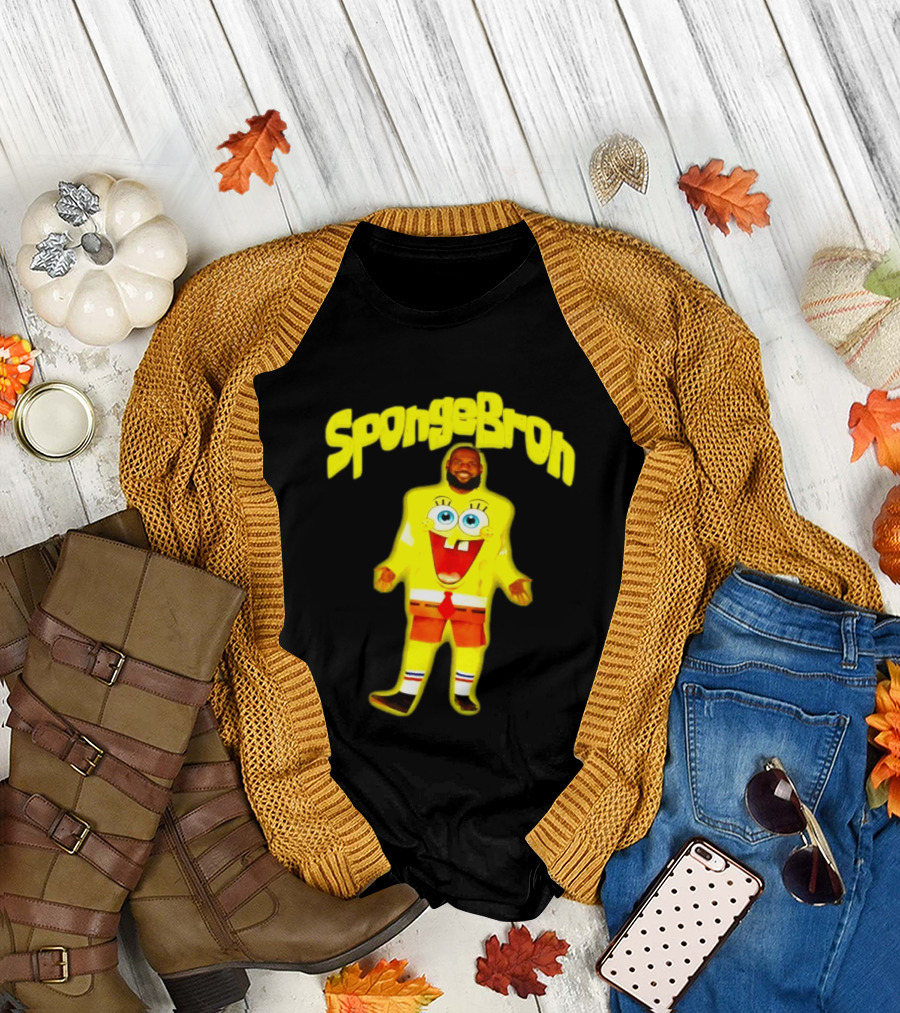 SpongeBron LeBron James Los Angeles Lakers T-Shirt