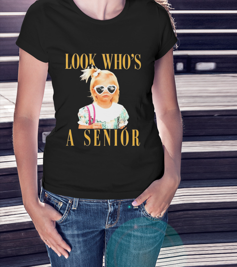Look Who's A Senior Heart Sunglasses Little Girl Senior Graduation T-Shirt
