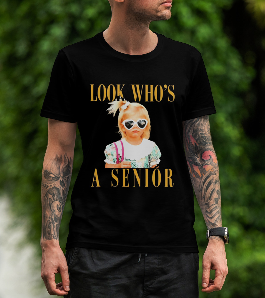Look Who's A Senior Heart Sunglasses Little Girl Senior Graduation T-Shirt