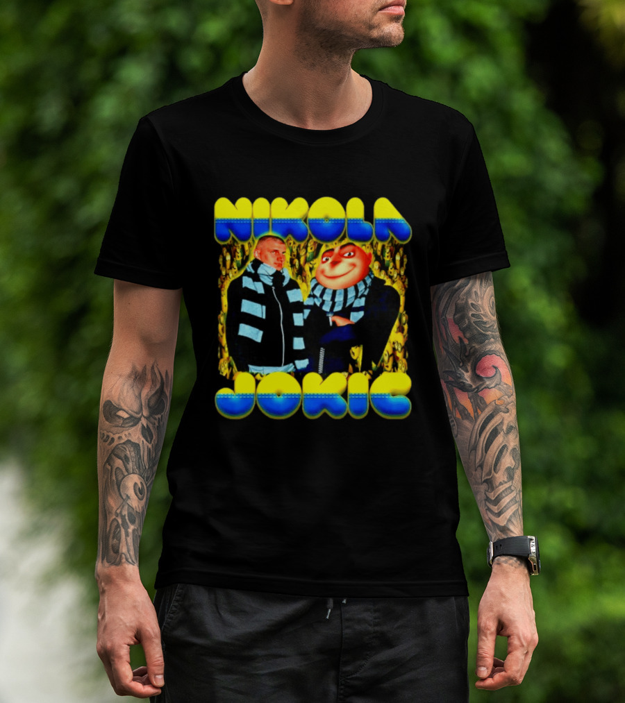 Nikola Jokic Denver Nuggets Gru Minions Scarf T-Shirt