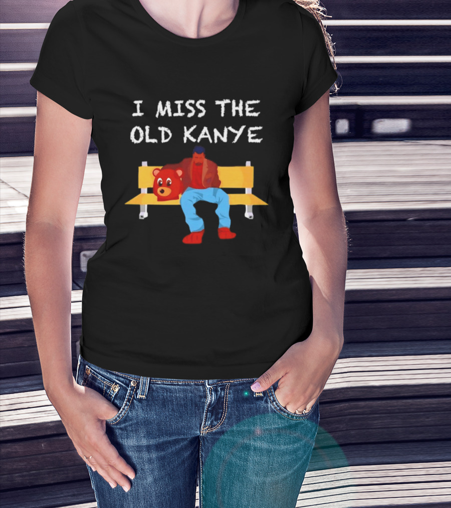 I Miss The Old Kanye Bear College Dropout Bench Scene T-Shirt