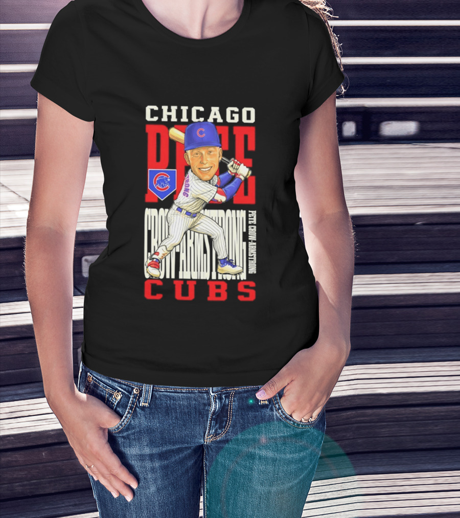Chicago Pete Cubs Baseball Caricature Clash T-Shirt