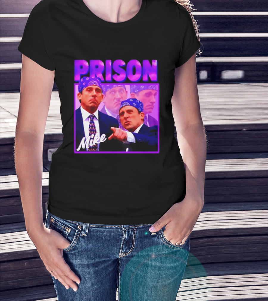 Prison Mike The Office Steve Carell Michael Scott Bandana Suit T-Shirt
