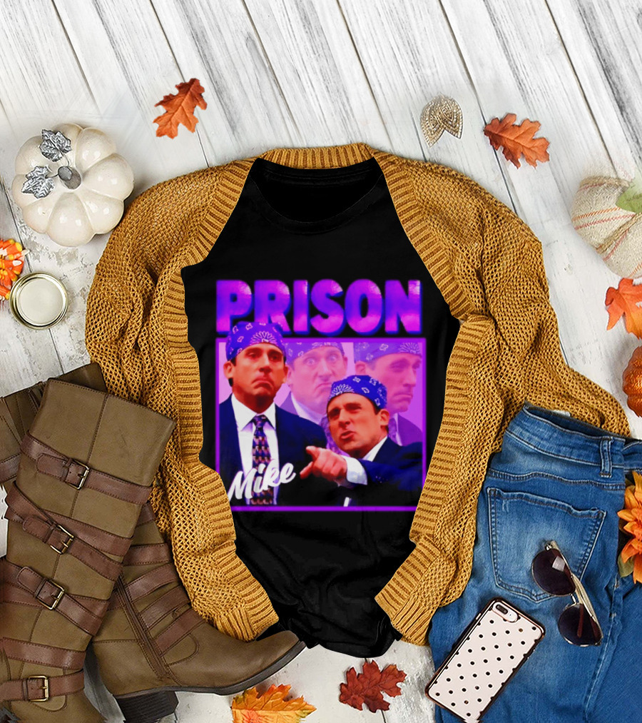 Prison Mike The Office Steve Carell Michael Scott Bandana Suit T-Shirt
