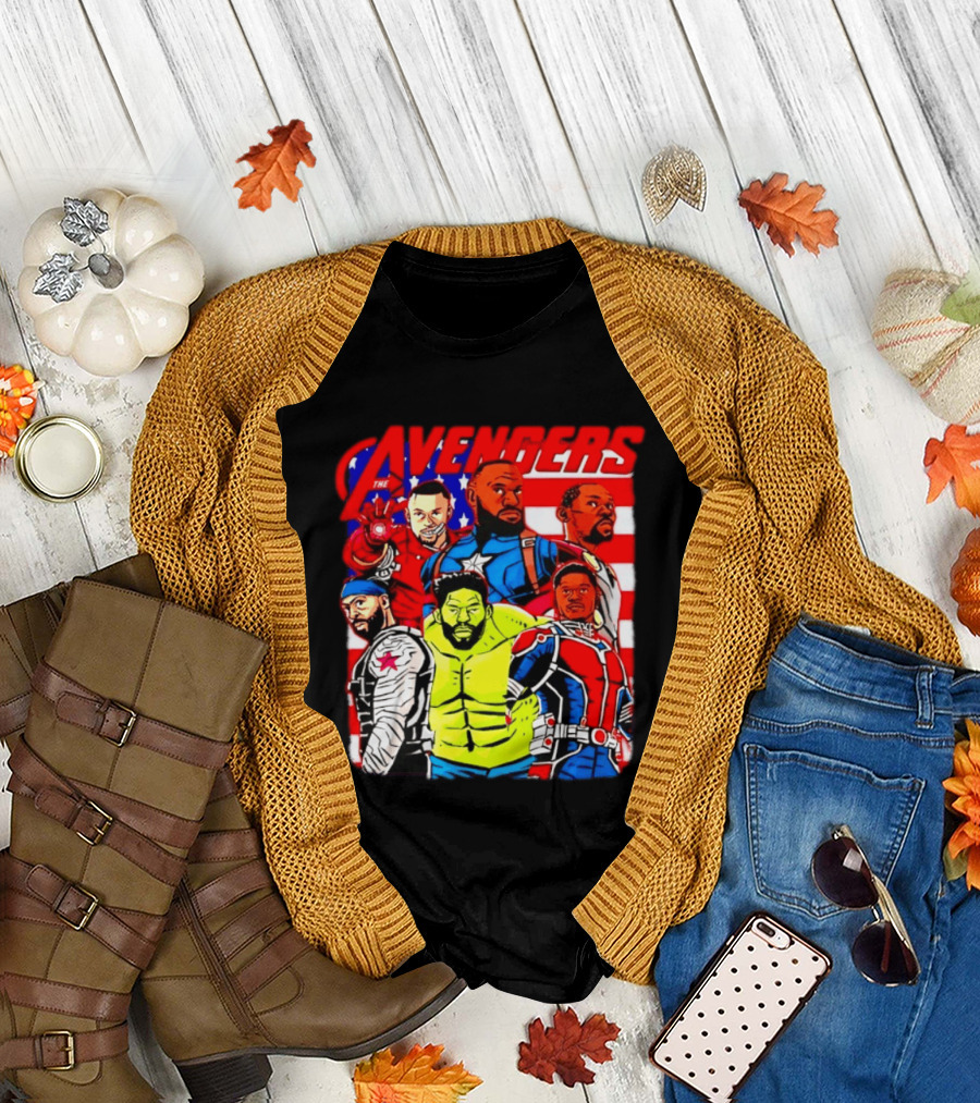 Avengers Basketball Superstars LeBron James Stephen Curry Kevin Durant Anthony Davis Hulk Ant Man T-Shirt