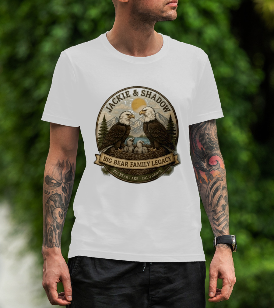Jackie & Shadow Big Bear Family Legacy Big Bear Lake California Bald Eagles T-Shirt