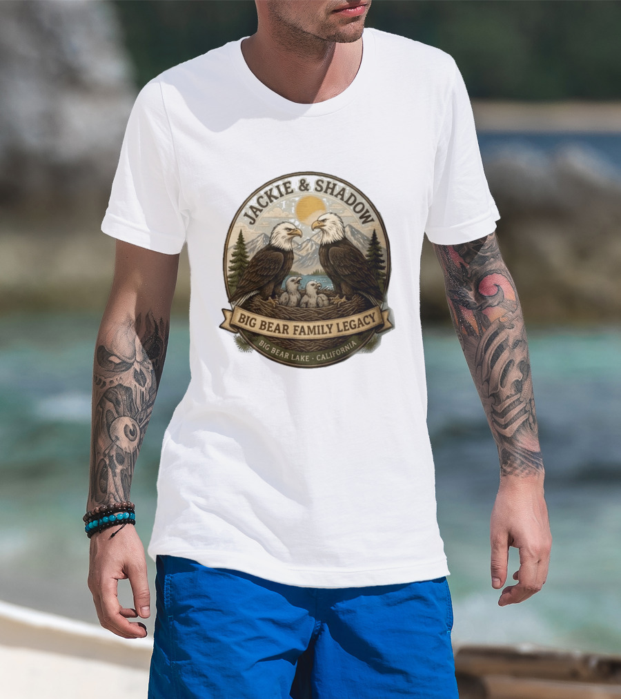 Jackie & Shadow Big Bear Family Legacy Big Bear Lake California Bald Eagles T-Shirt