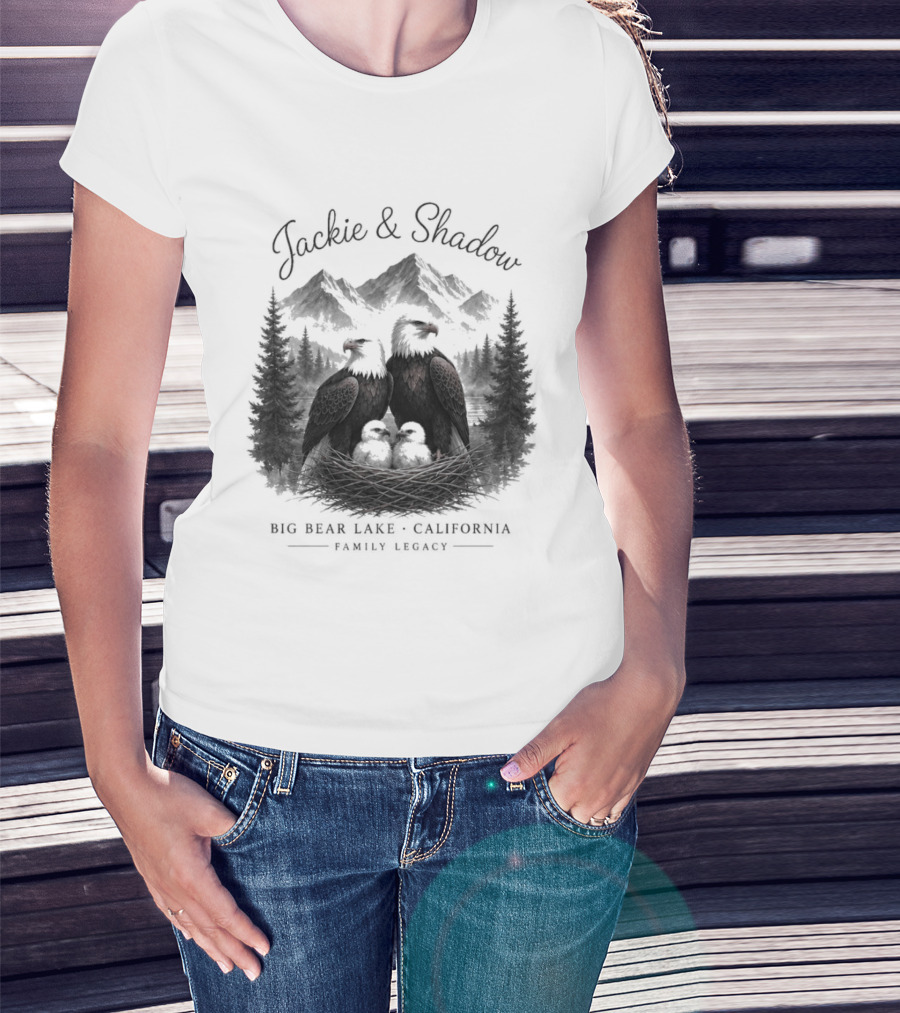 Jackie And Shadow Bald Eagles Big Bear Lake California Family Legacy T-Shirt