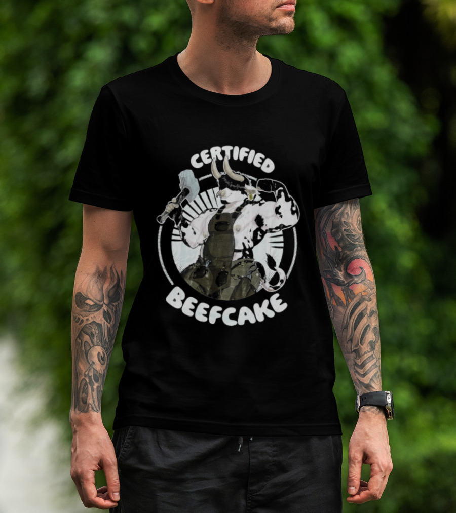Certified Beefcake Muscular Bull Blacksmith T-Shirt