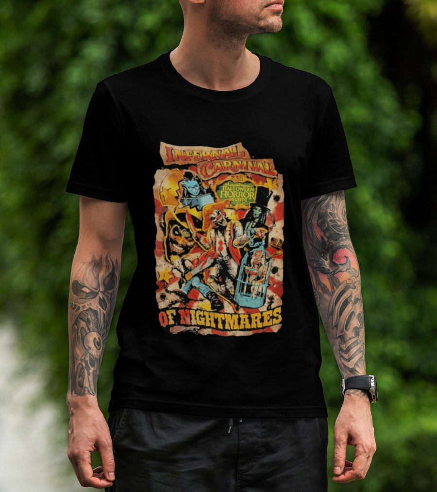 Infernal Carnival Halloween Horror Nights Of Nightmares 2026 T-Shirt