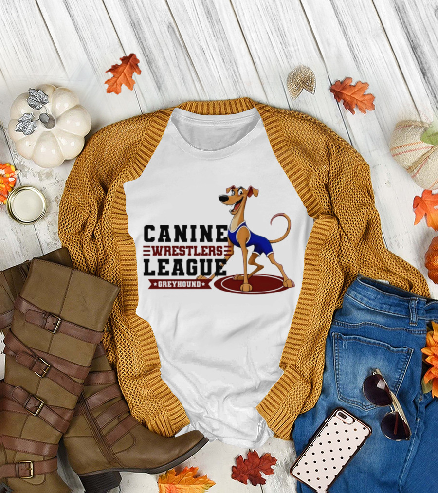 Canine Wrestlers League Greyhound T-Shirt