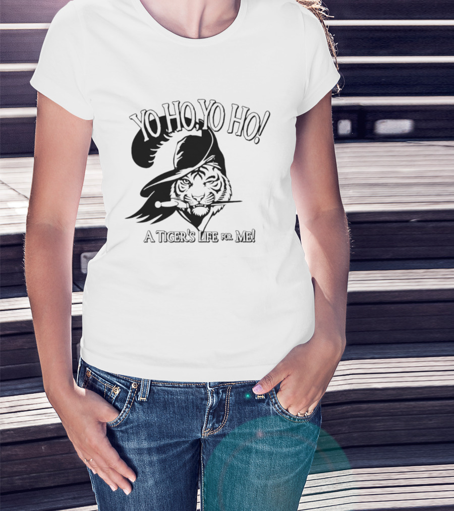 Yo Ho Yo Ho A Tiger's Life For Me Cincinnati Bengals Tiger Pirate T-Shirt