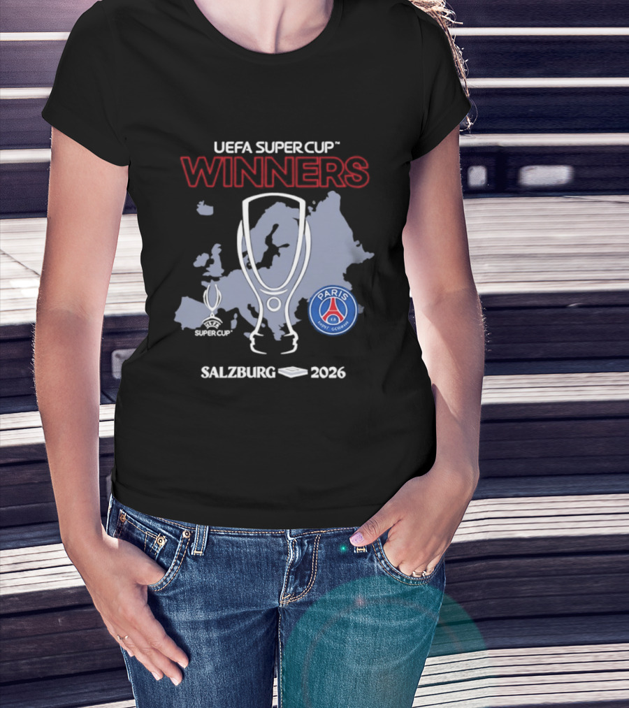 UEFA Super Cup Winners Paris Saint Germain Salzburg 2026 T-Shirt