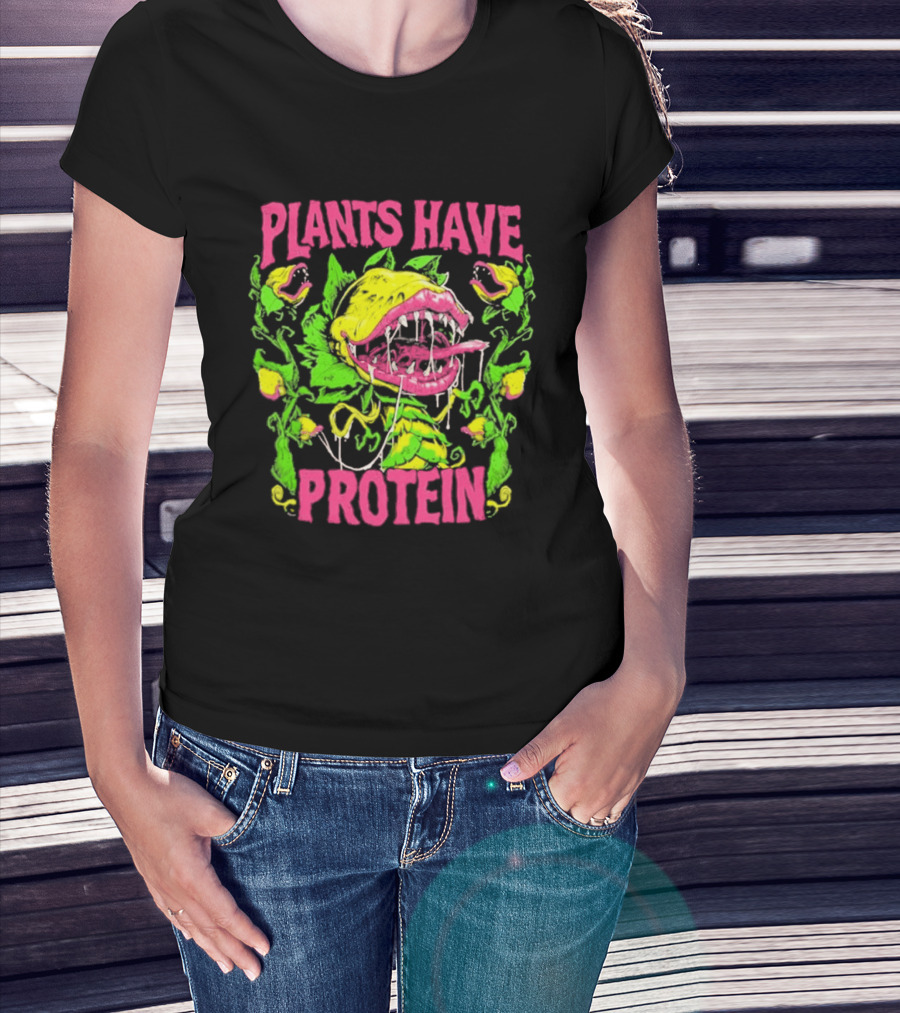 Plants Have Protein Carnivorous Plant Vegan Power T-Shirt