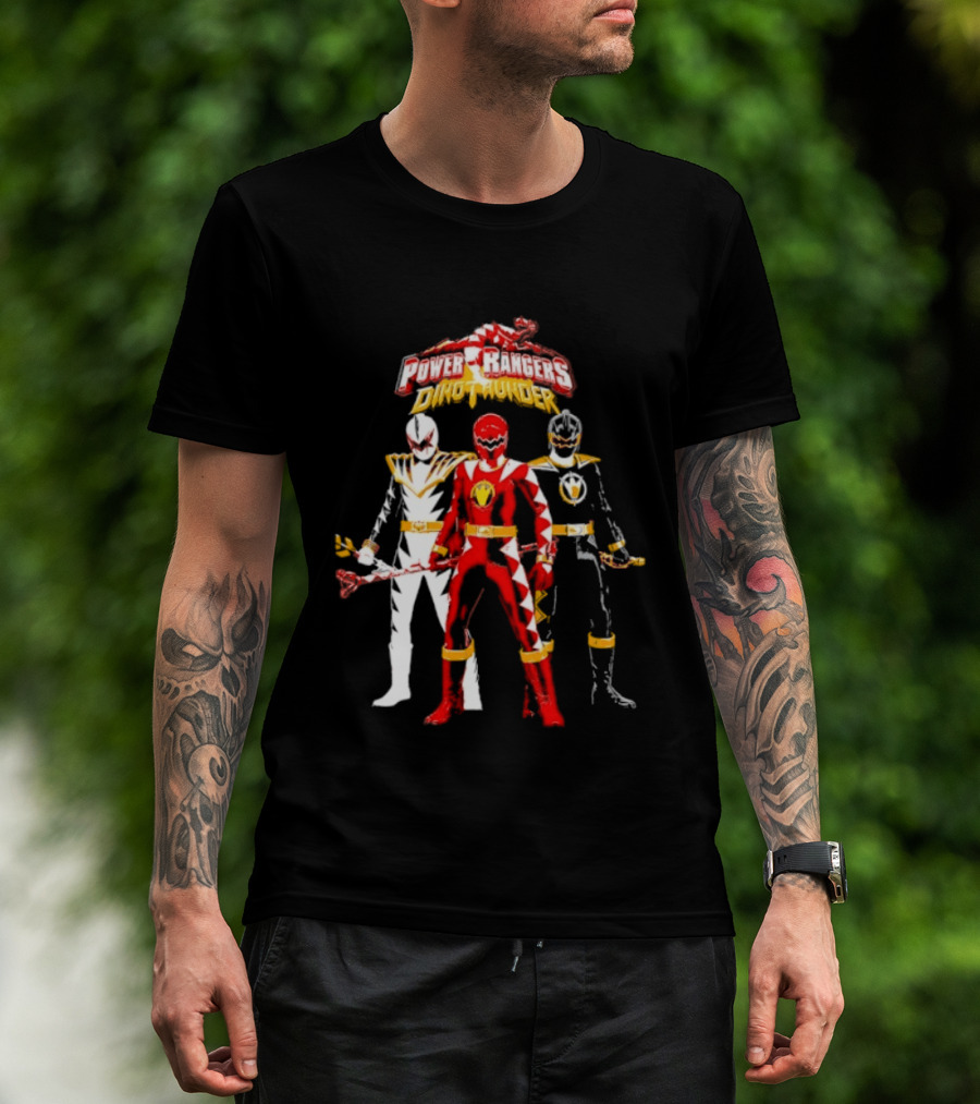 Power Rangers Dino Thunder Red Ranger Team Trio Power Stance T-Shirt
