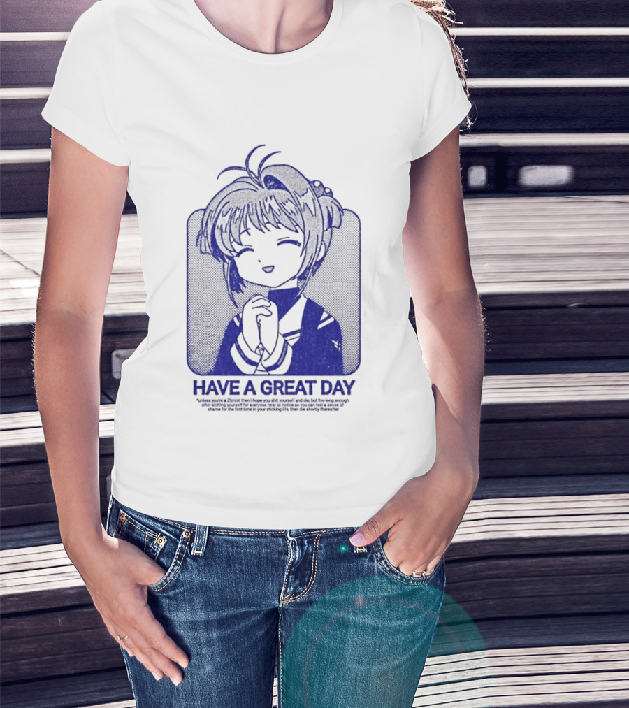 Have A Great Day Sakura Kinomoto Anime Cardcaptor Look T-Shirt