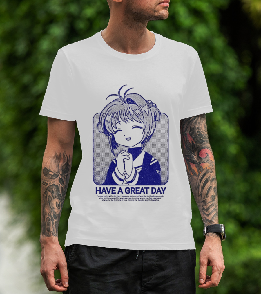 Have A Great Day Sakura Kinomoto Anime Cardcaptor Look T-Shirt