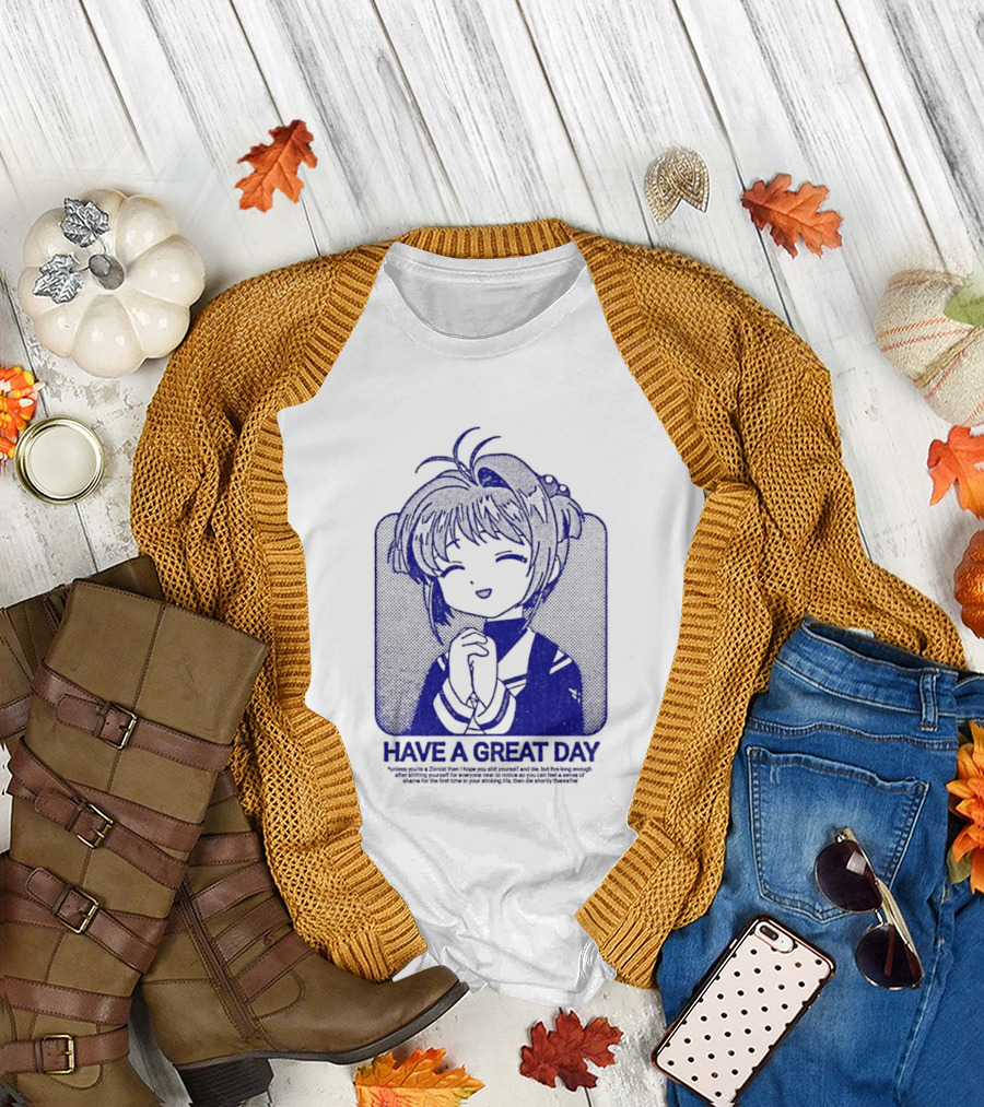 Have A Great Day Sakura Kinomoto Anime Cardcaptor Look T-Shirt
