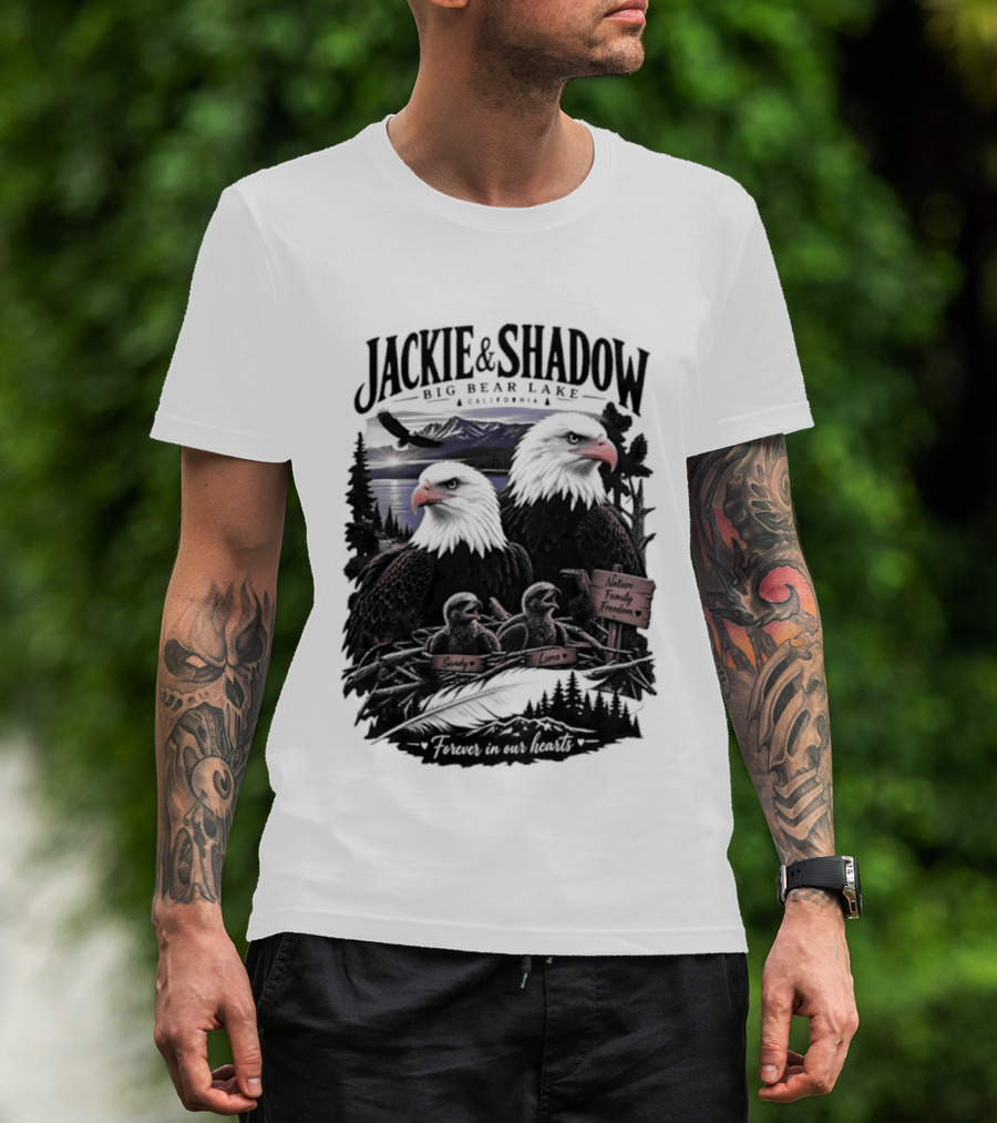 Jackie And Shadow Big Bear Lake California Nature Family Forever In Our Hearts T-Shirt