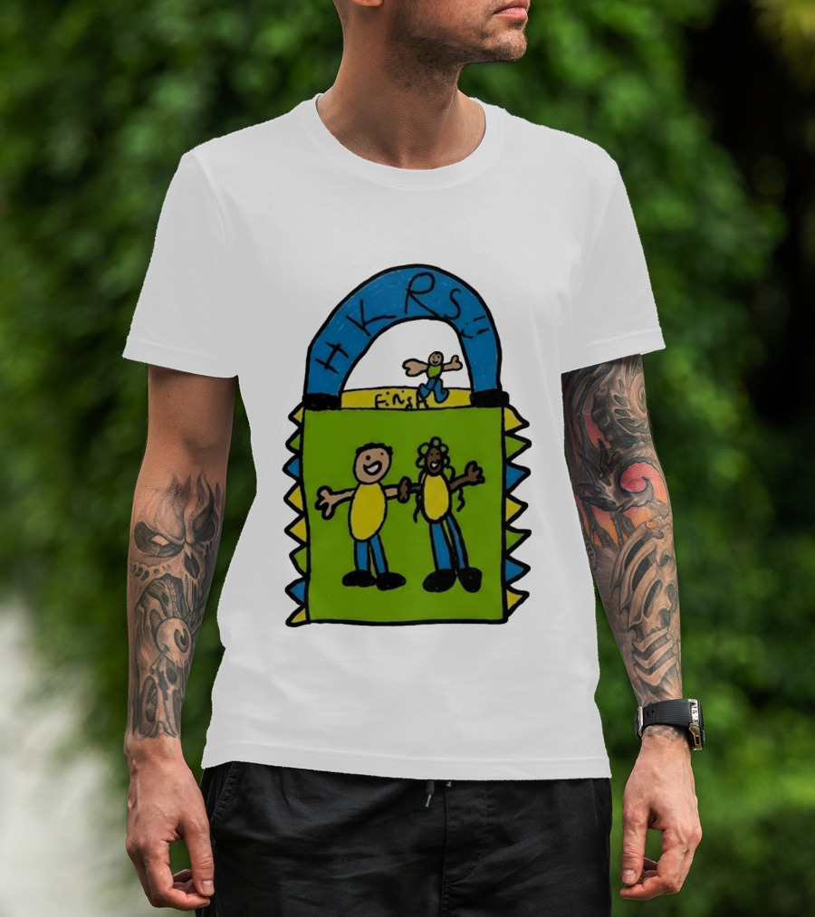 HKRS Kanick Healthy Running Series Fun Finish Line Kids Drawing T-Shirt