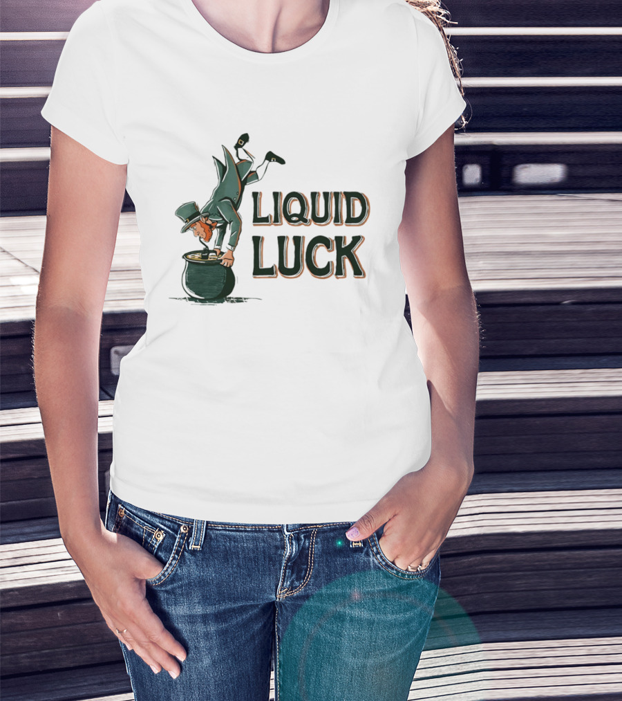 Liquid Luck Pot Of Gold St. Patrick's Day Leprechaun T-Shirt