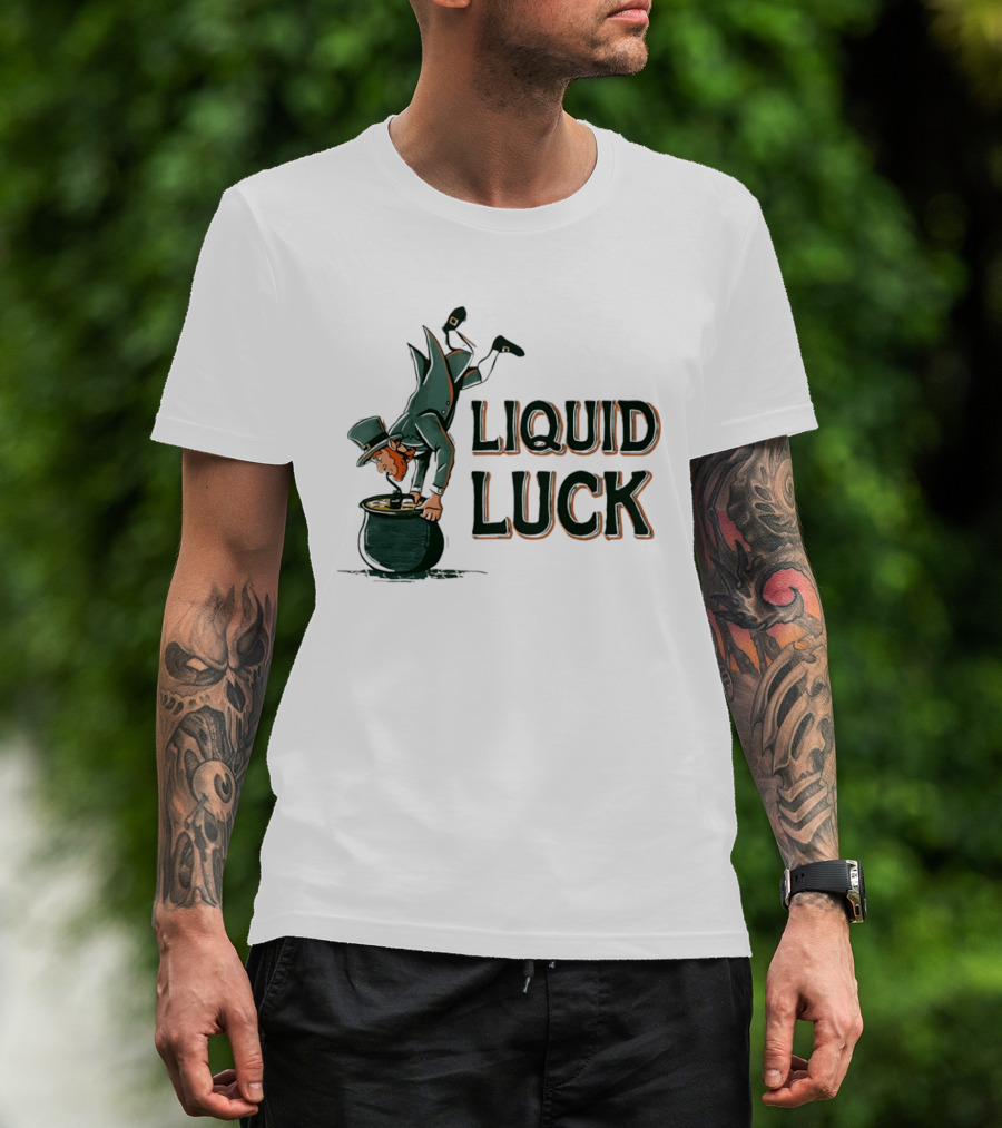 Liquid Luck Pot Of Gold St. Patrick's Day Leprechaun T-Shirt