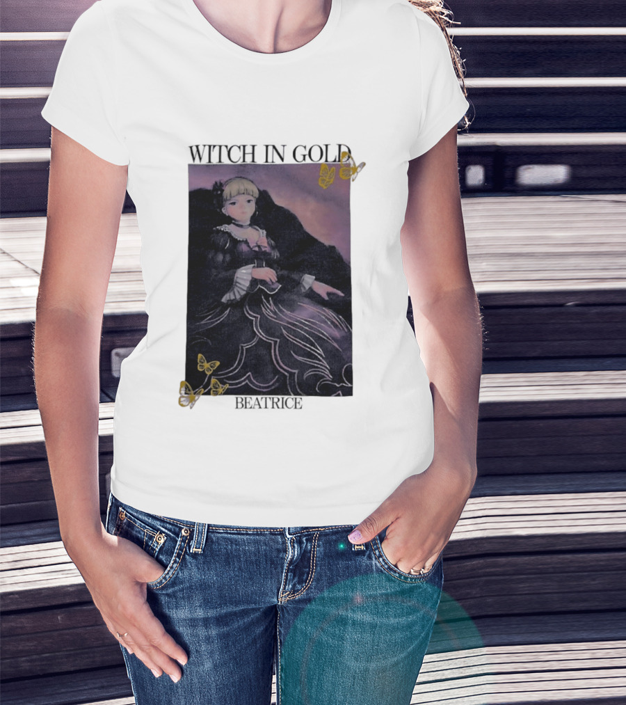 Witch In Gold Beatrice Butterflies Umineko When They Cry T-Shirt