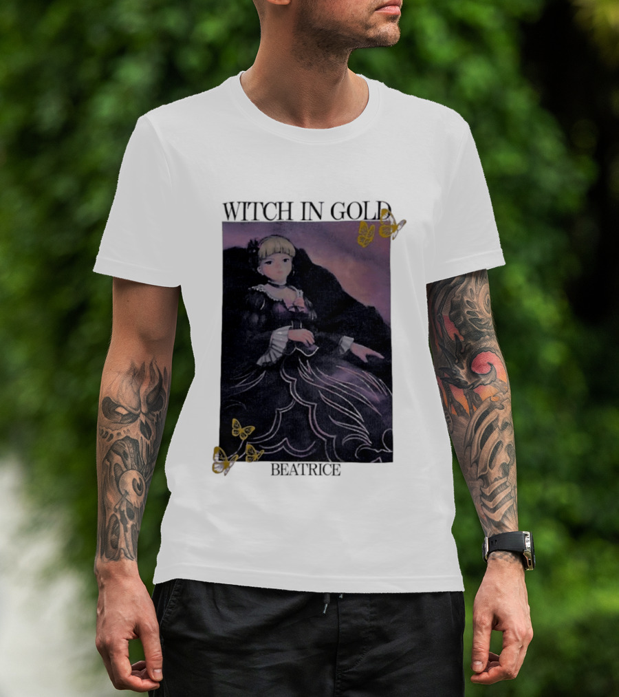 Witch In Gold Beatrice Butterflies Umineko When They Cry T-Shirt