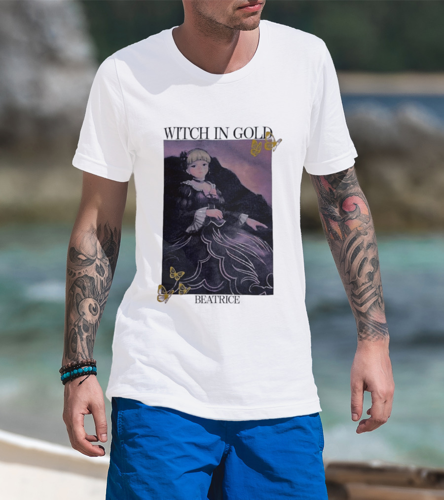 Witch In Gold Beatrice Butterflies Umineko When They Cry T-Shirt